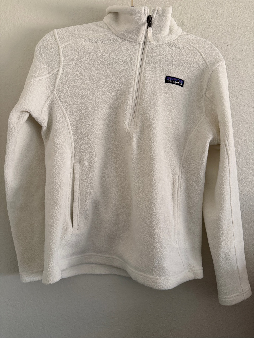 Patagonia Synchilla 1/2 Zip Fleece Jacket Women’s Small White Outdoor